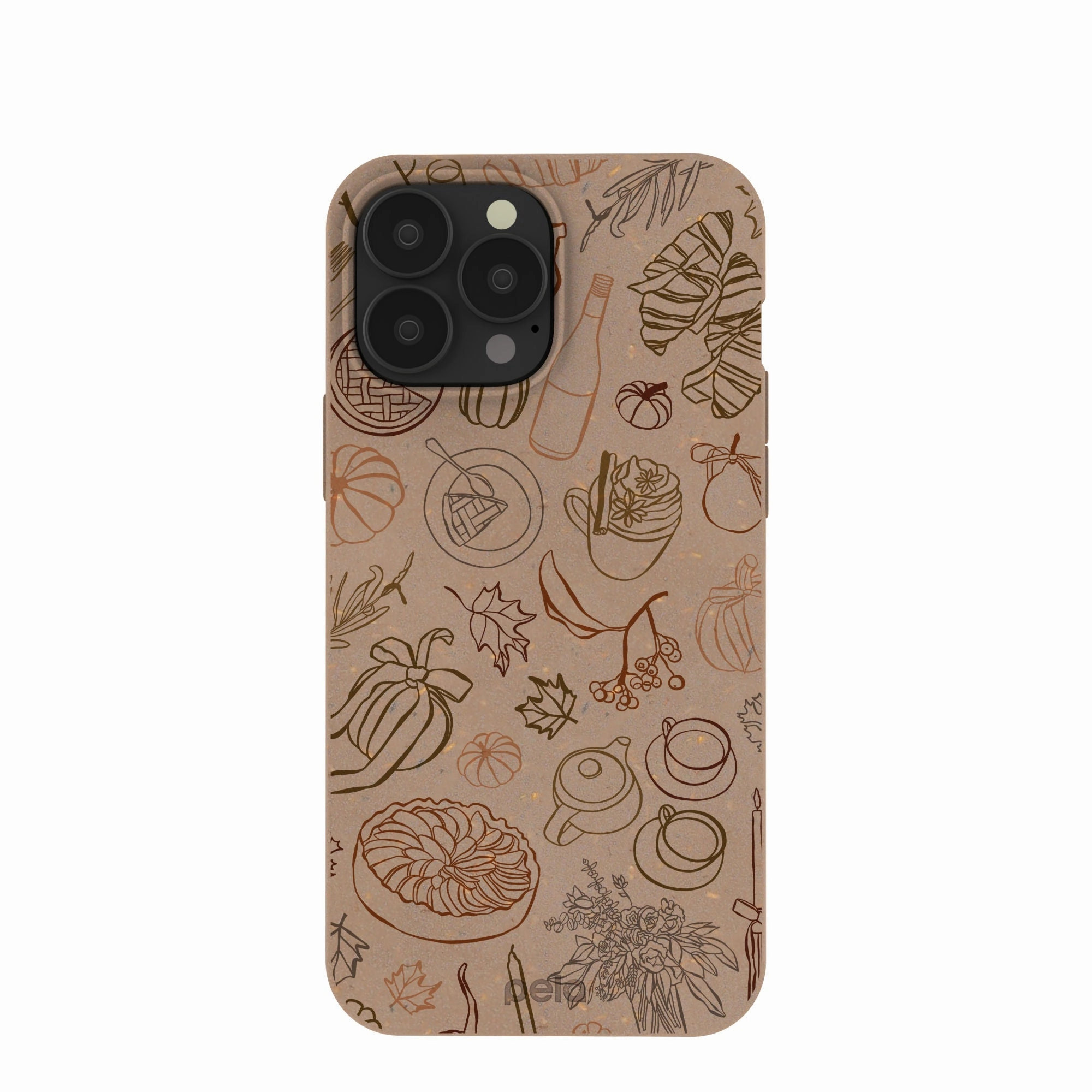 Chocolate Brown Autumn Sweets iPhone 13 Pro Max Case Easy Removal Futuristic style