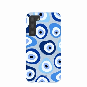 Powder Blue Evil Eye Samsung Galaxy S23 (Plus) Case Soft Protection Edge Lightweight Protection