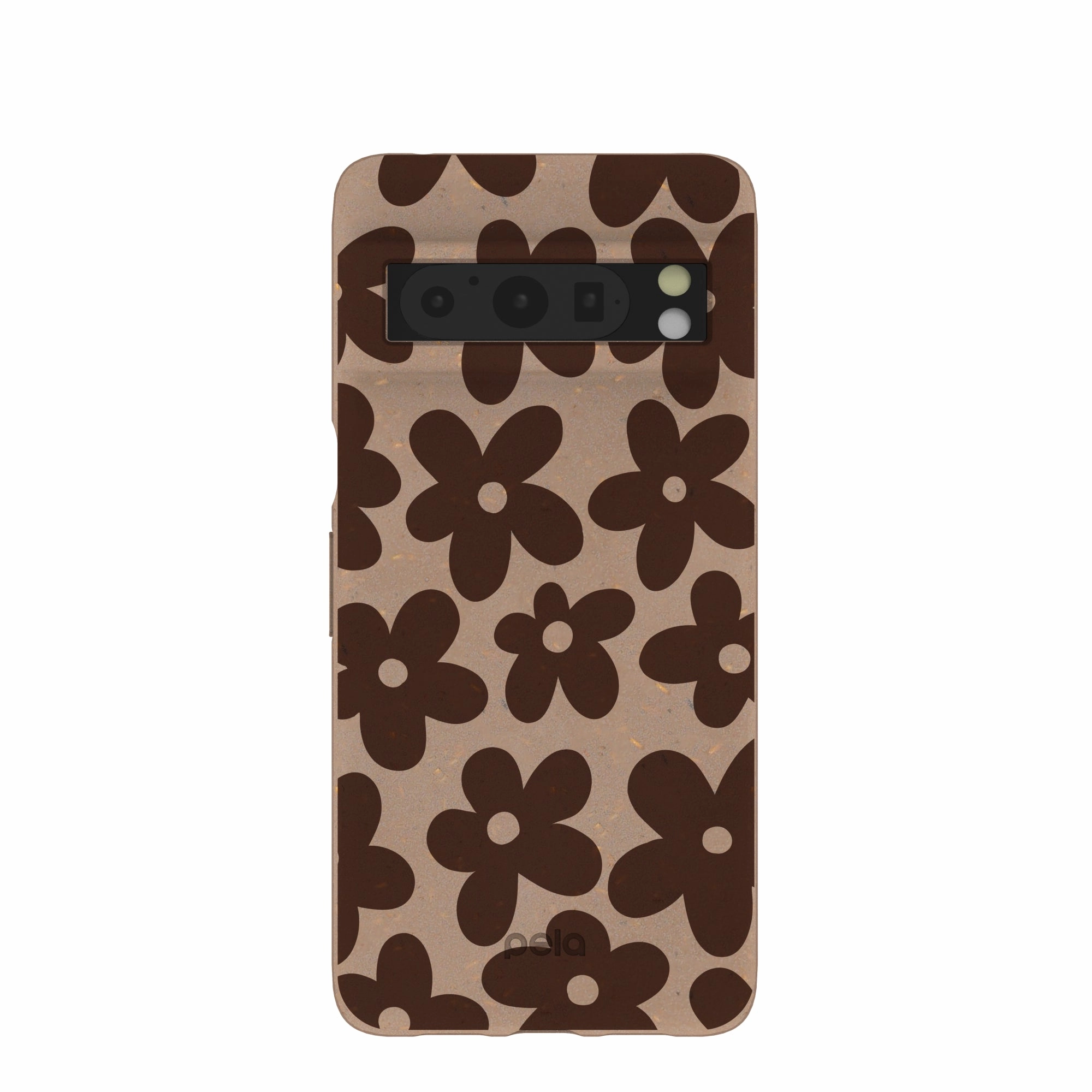 Hybrid Material Chocolate Brown Earthy Blooms Google Pixel 8 Pro Case