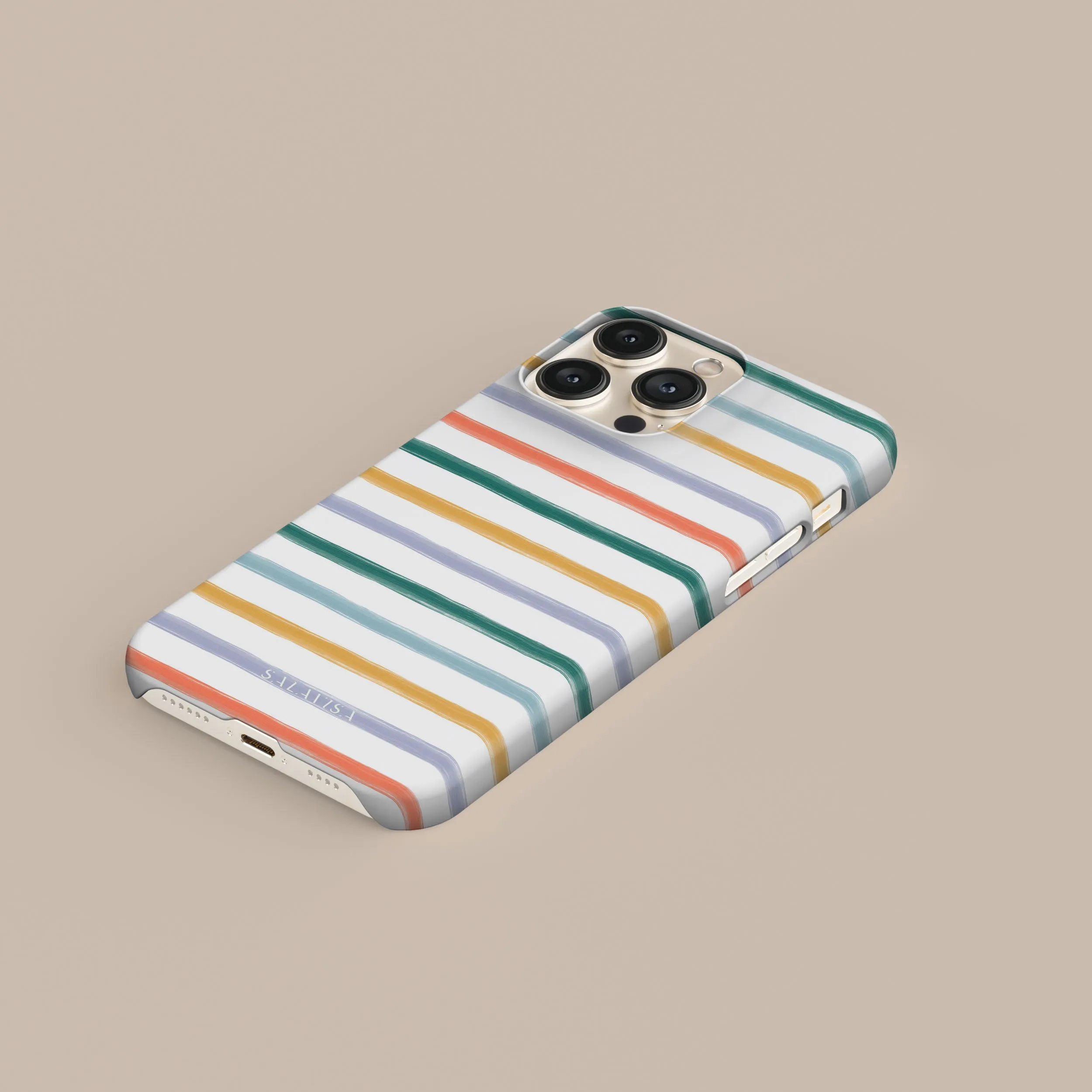 Summer Stripes Phone Case Durable Protection Layer Compact Edge