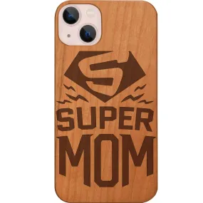 Super Mom - Engraved Phone Case Smooth Texture Pattern Luxury Grip