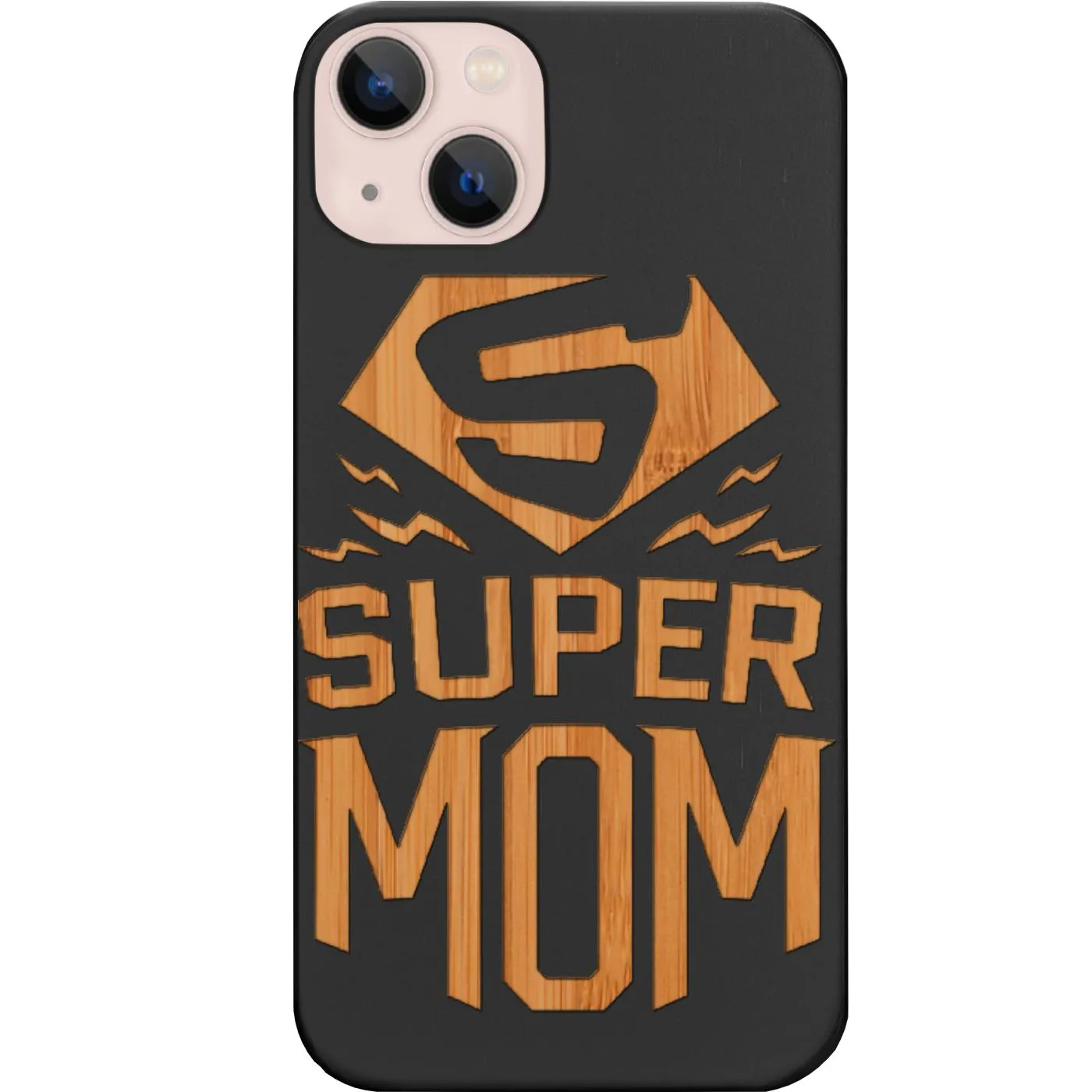 Soft Finish Layer Luxury Detail Super Mom - Engraved Phone Case