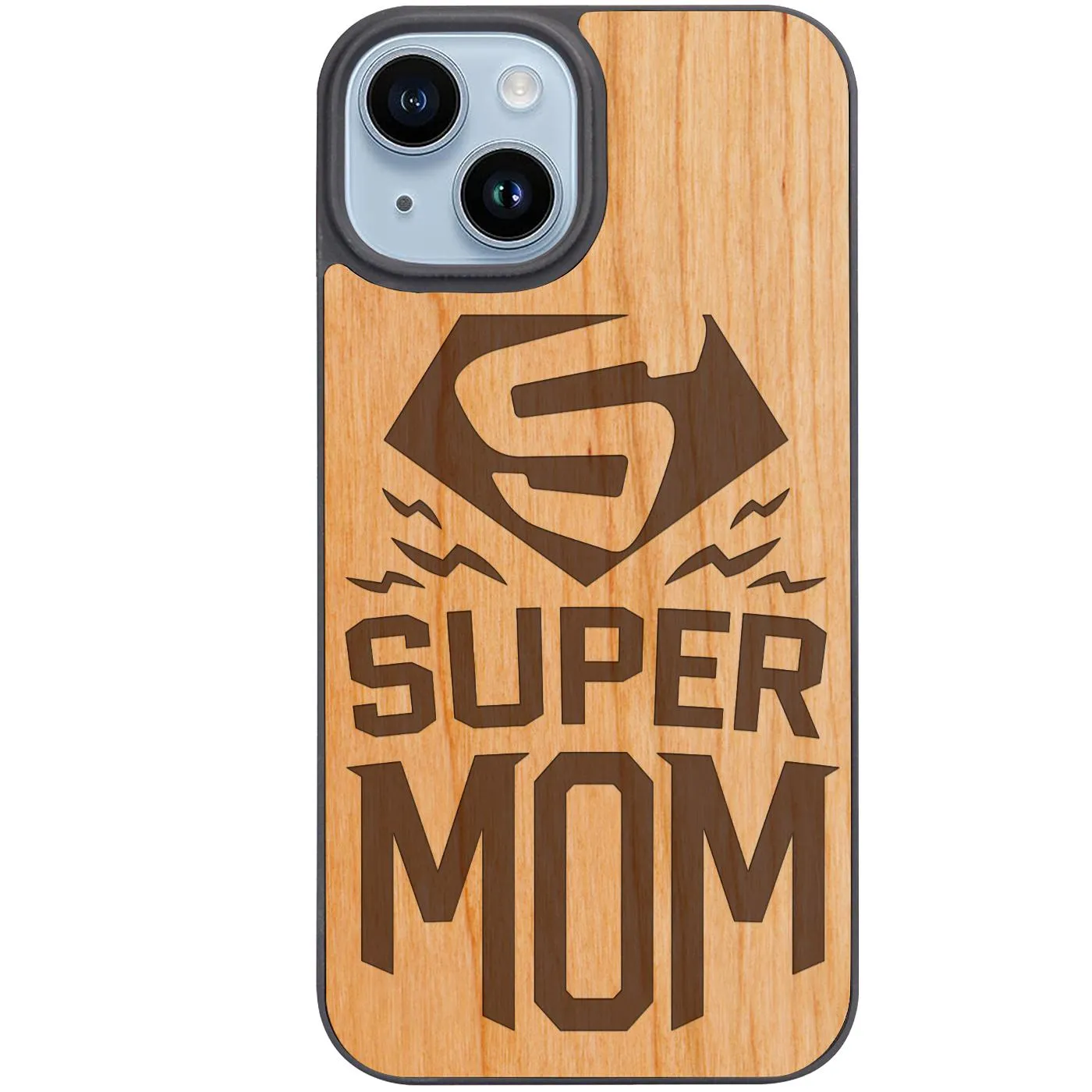 Super Mom - Engraved Phone Case Soft Grip Layer