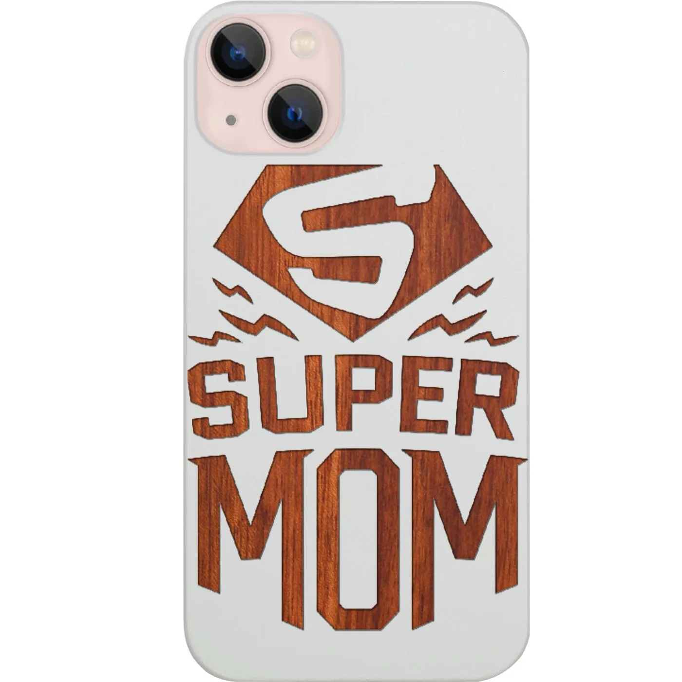 Matte Surface Super Mom - Engraved Phone Case
