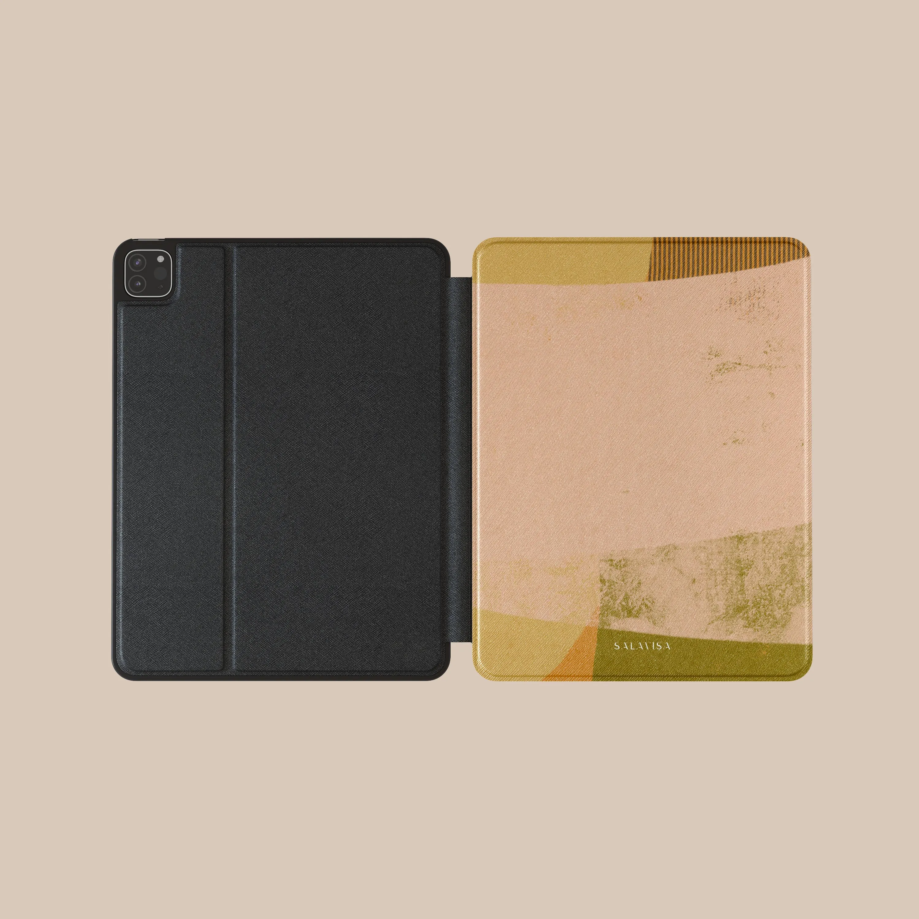 Olive Green Organic iPad Case study table pad case