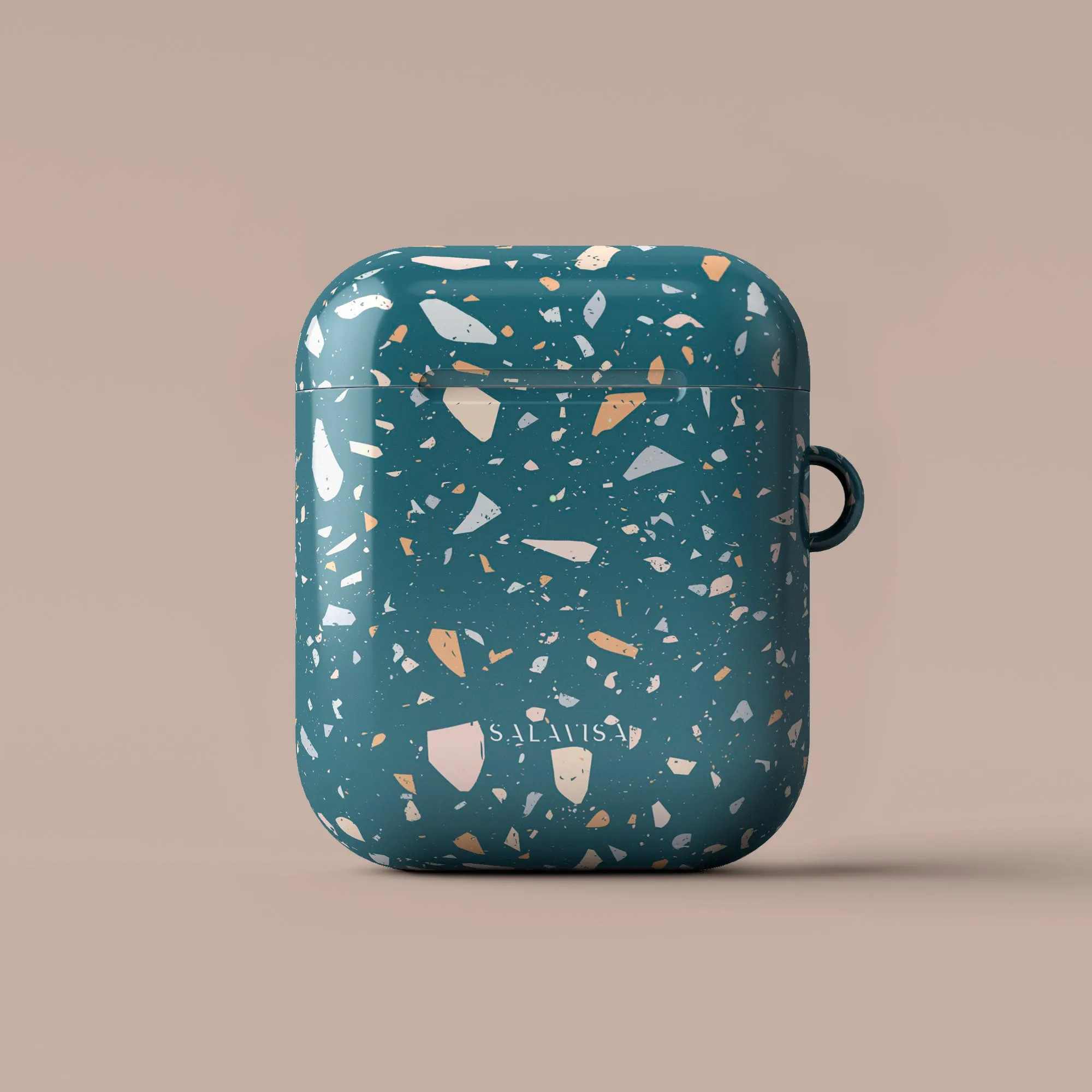 ultra thin protective shell Durable Silicone Organizer Terrazzo Vanity AirPods Case