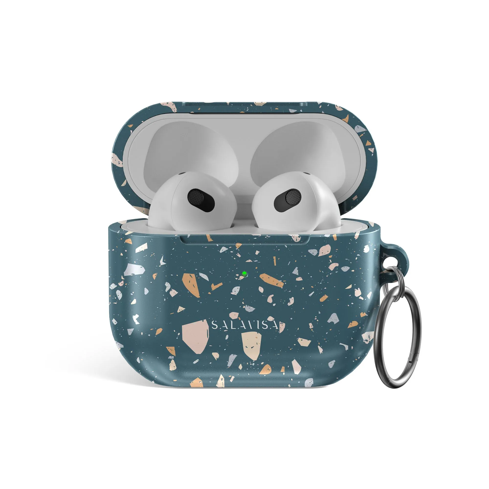 Compact Charging Shell sleek soft grip airpods case Terrazzo Vanity AirPods Case