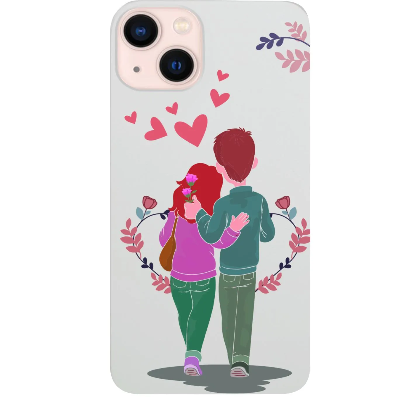 anti fingerprint High Durability Romantic Couple - UV Color Printed Phone Case