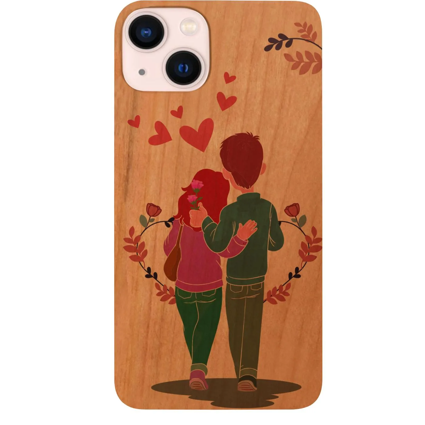 Soft Pattern Layer Romantic Couple - UV Color Printed Phone Case