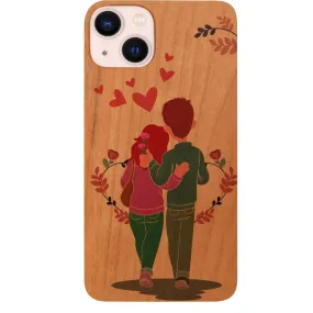 Soft Pattern Layer Romantic Couple - UV Color Printed Phone Case