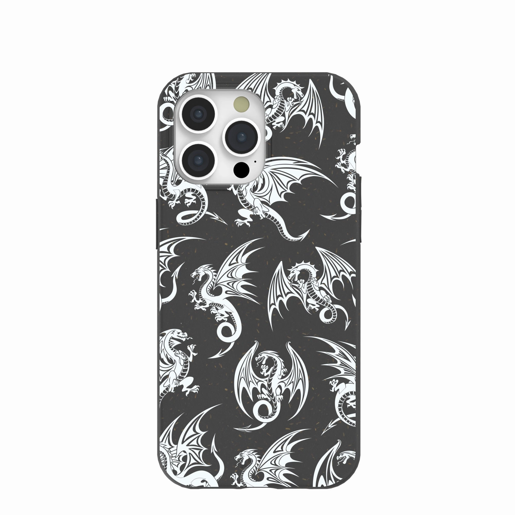Luxury Texture Design Black Mythical Dragons iPhone 15 Pro Max Case