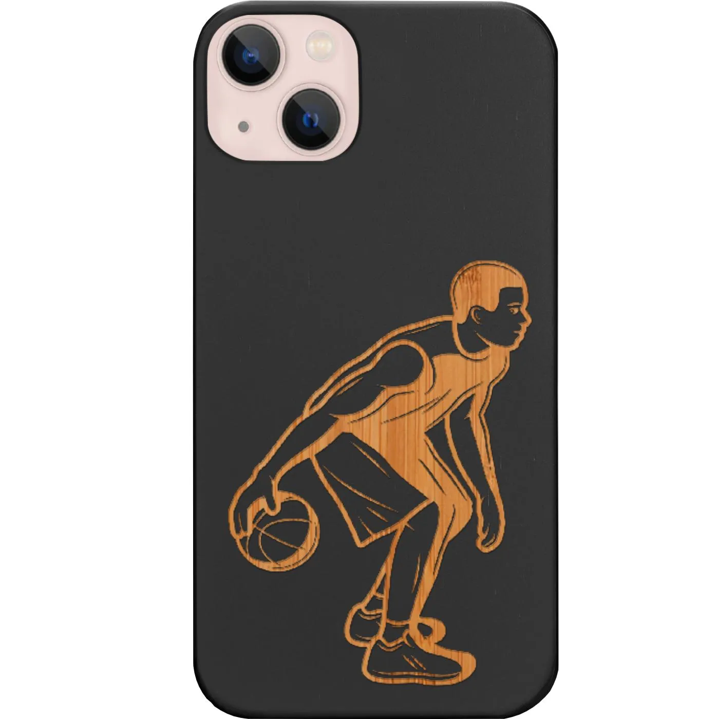 simple design The Athlete Playing Basketball - Engraved Phone Case