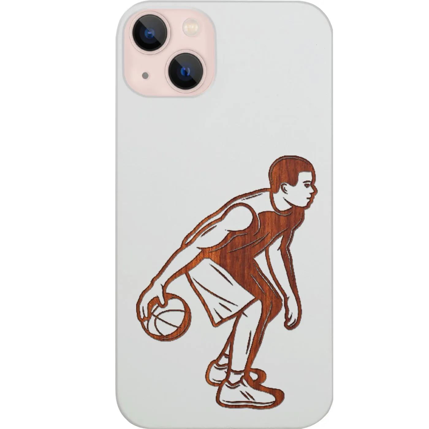 soft look Simple Look The Athlete Playing Basketball - Engraved Phone Case