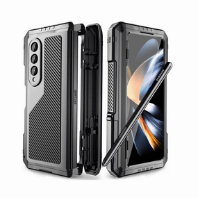 Protective Fit Shock Surface Layer Beeasy Galaxy Z Fold 4 Case with Hinge Protection and Holder