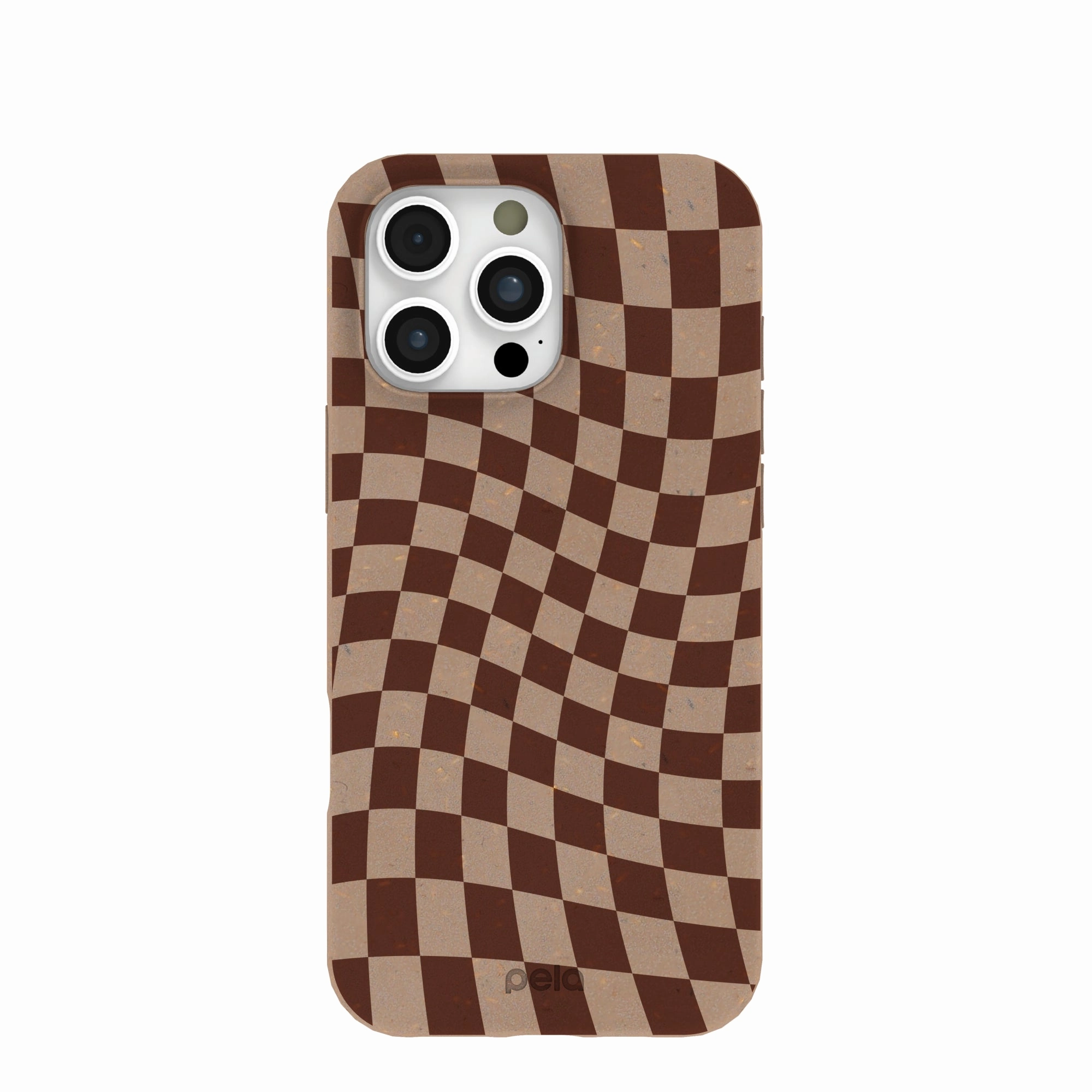 Chocolate Brown Cafe Check iPhone 16 Pro Max Case Minimal Cover Strong protection