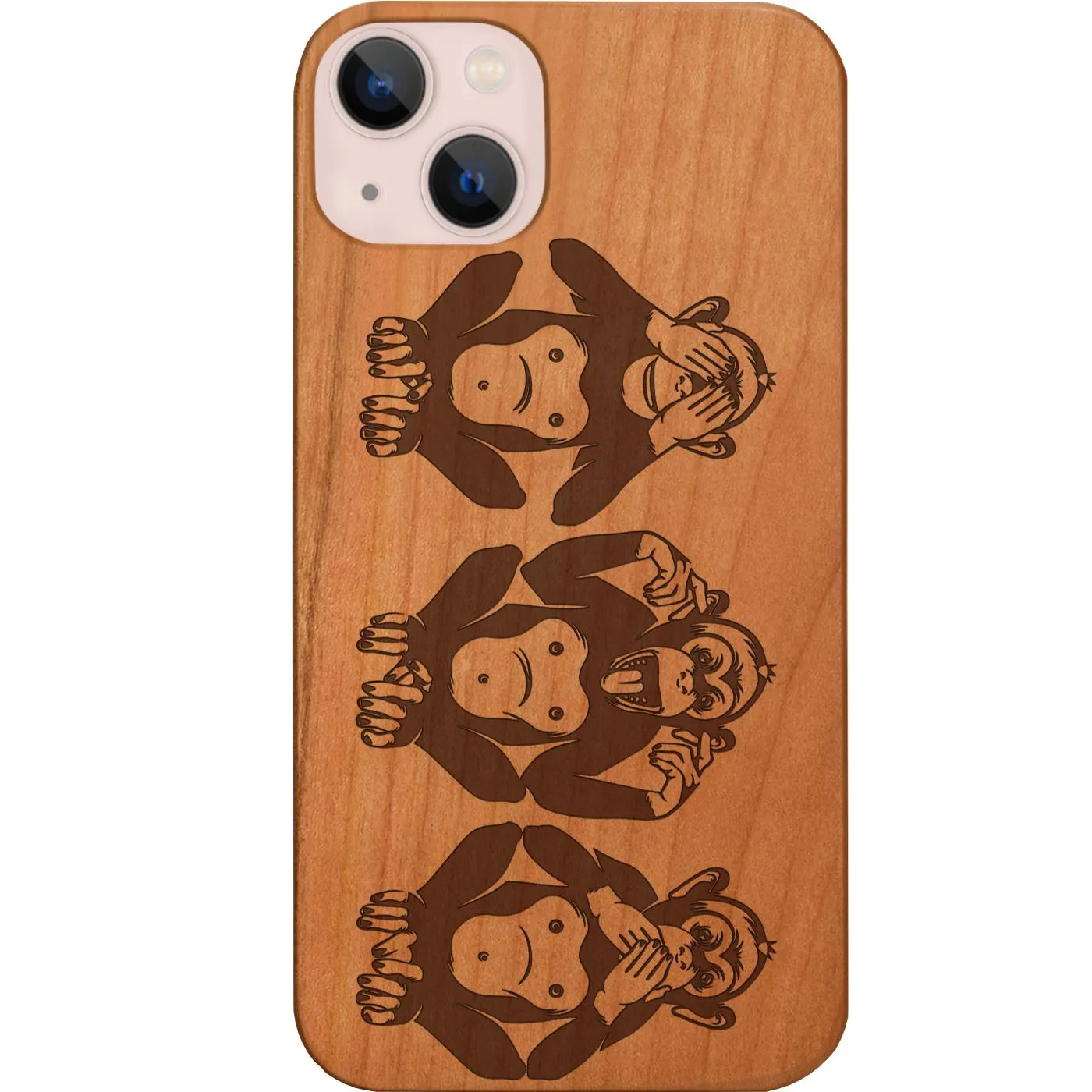 Three Wise Monkeys - Engraved Phone Case Soft Design