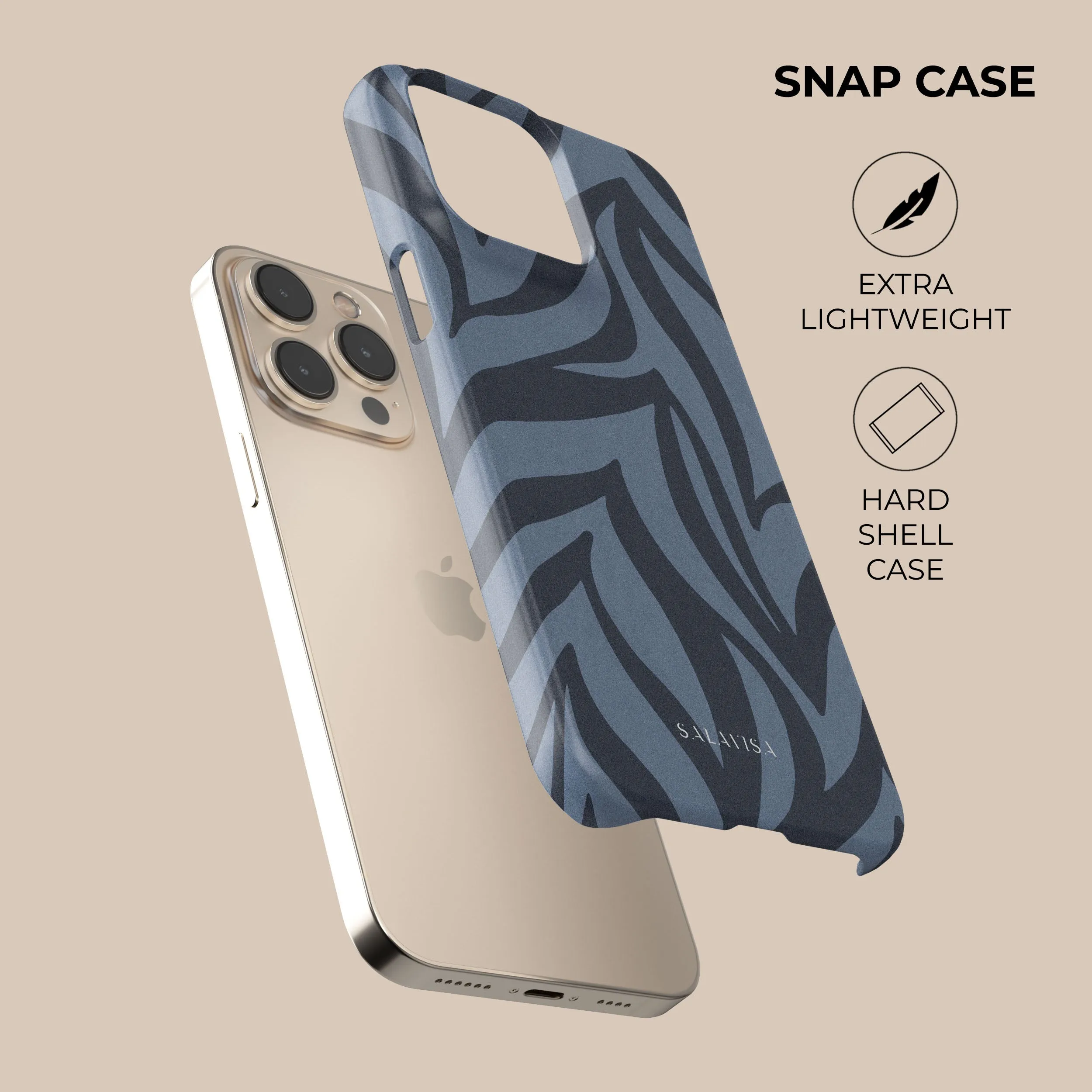 Blue Zebra Phone Case Matte Texture Surface Portable Layer