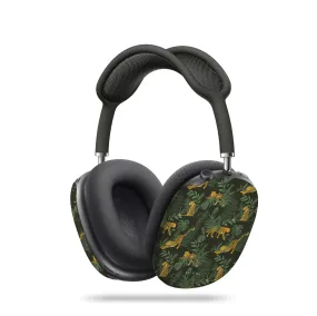 sleek minimalist silicone protector Green Cheetah AirPods Max Case