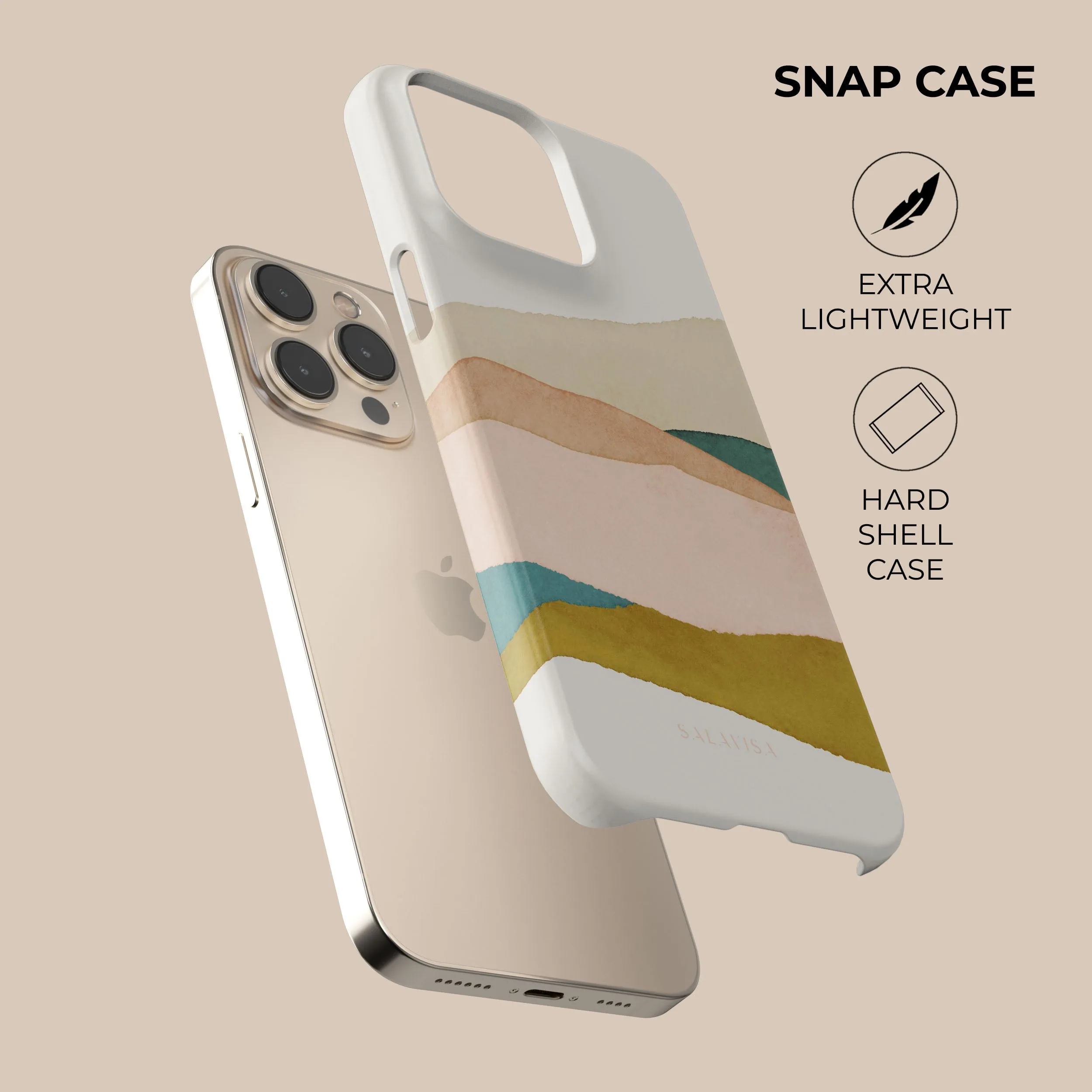 Shock Absorption Layer Neutral Dune Phone Case