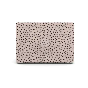 Rugged Surface Hard Plastic Rose Pink Polka Dots MacBook Case