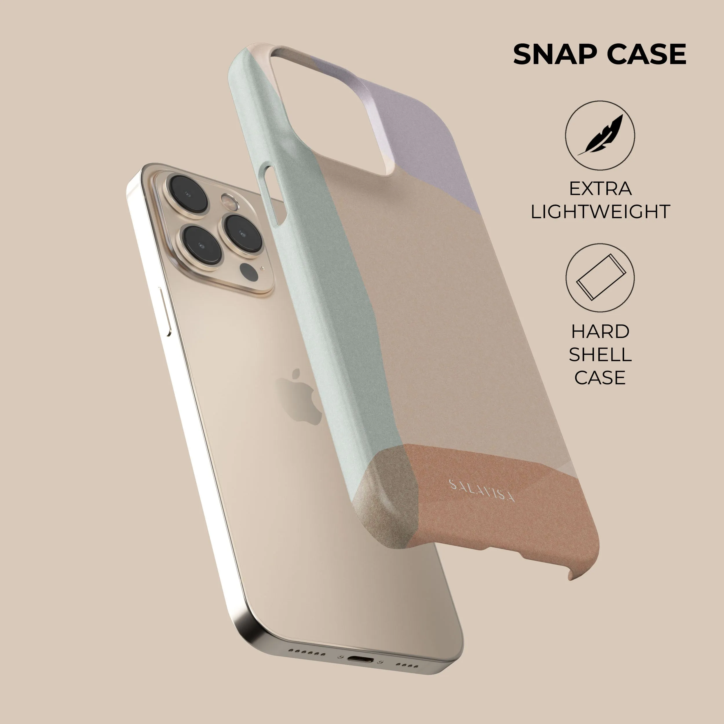 Polished Texture Finish Neutral Layers Phone Case