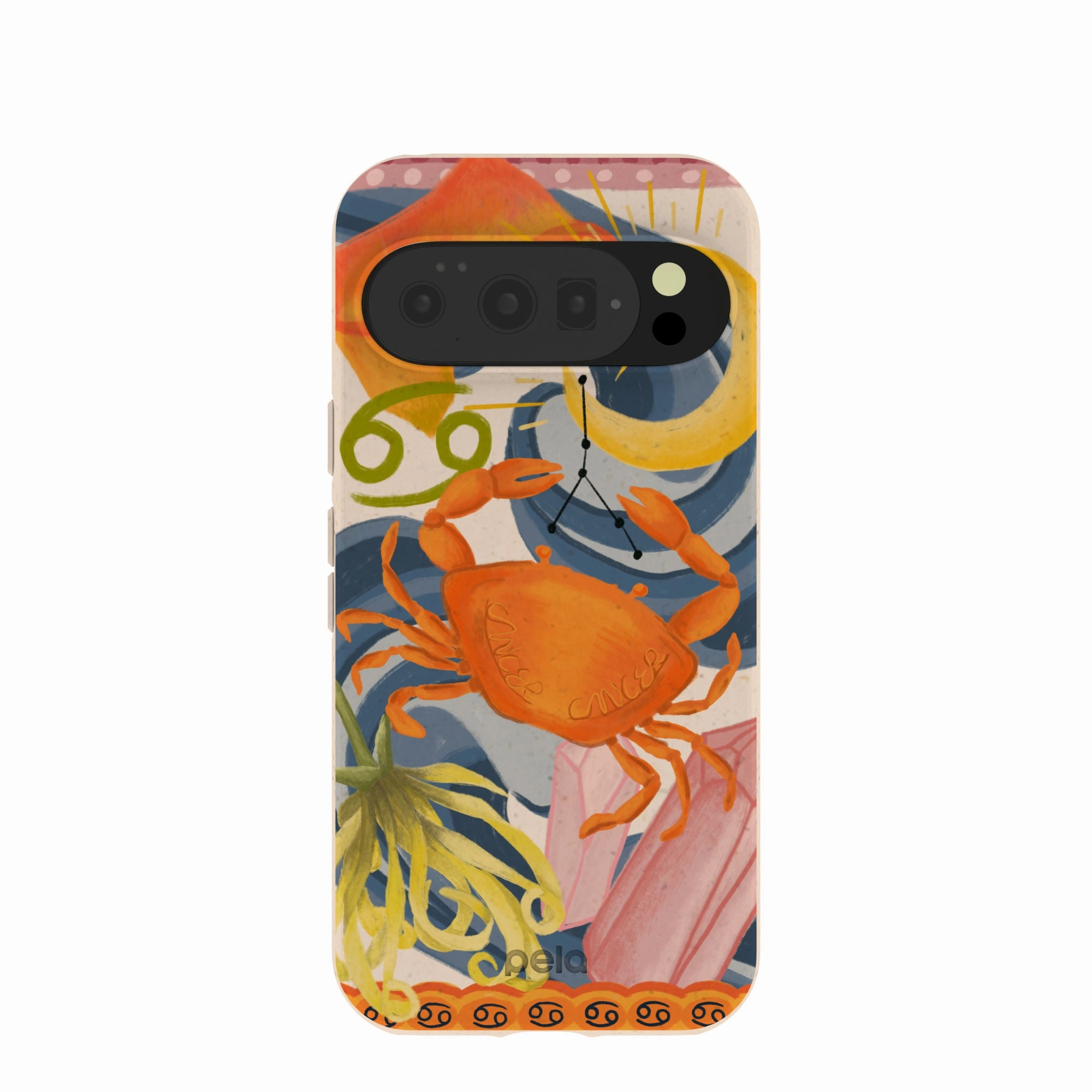 Seashell Cancer Crab Google Pixel 10/10 Pro Case hybrid design Sleek Edge
