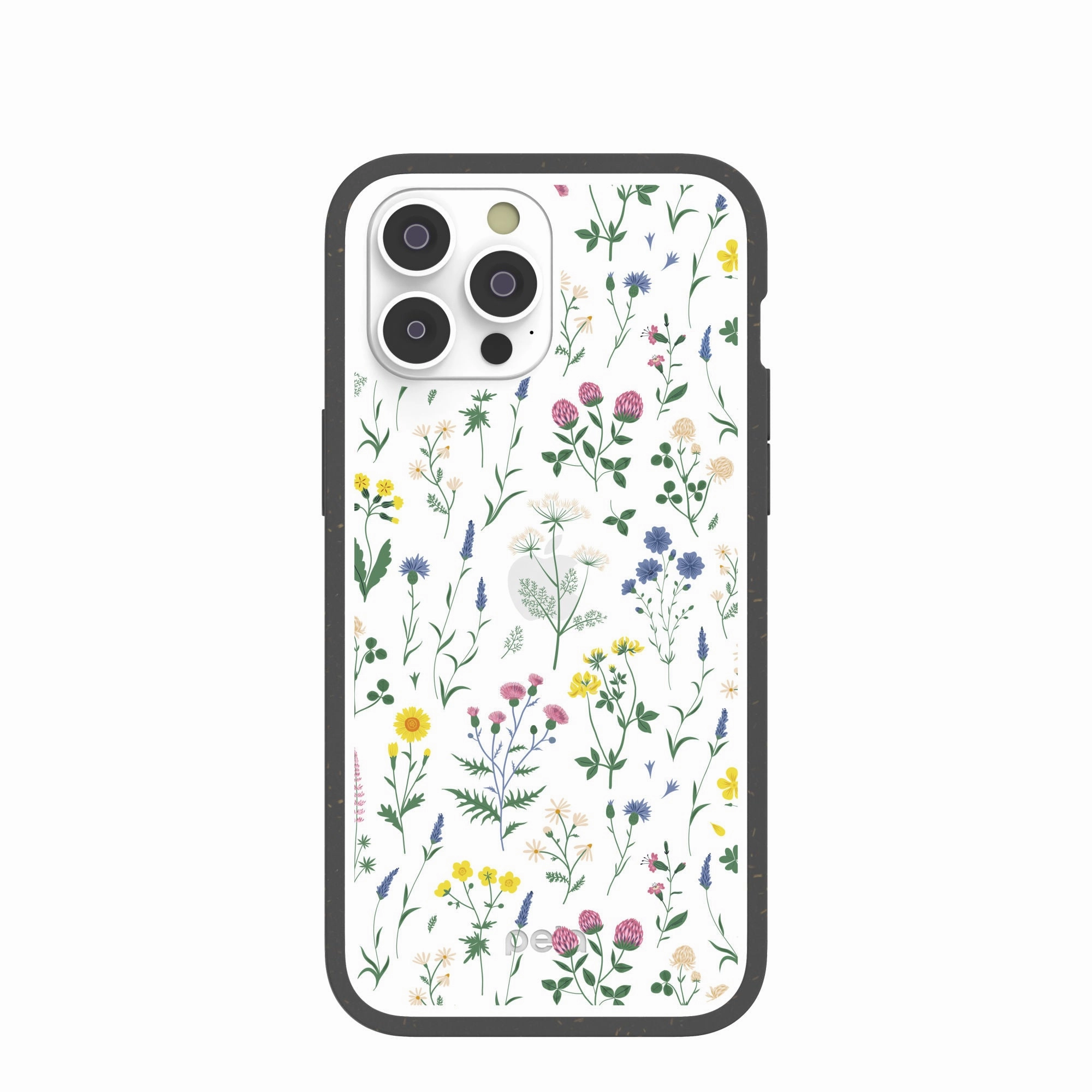 Clear Shadow Blooms iPhone 14 Pro Max Case With Black Ridge Matte Surface Design Unique Artwork
