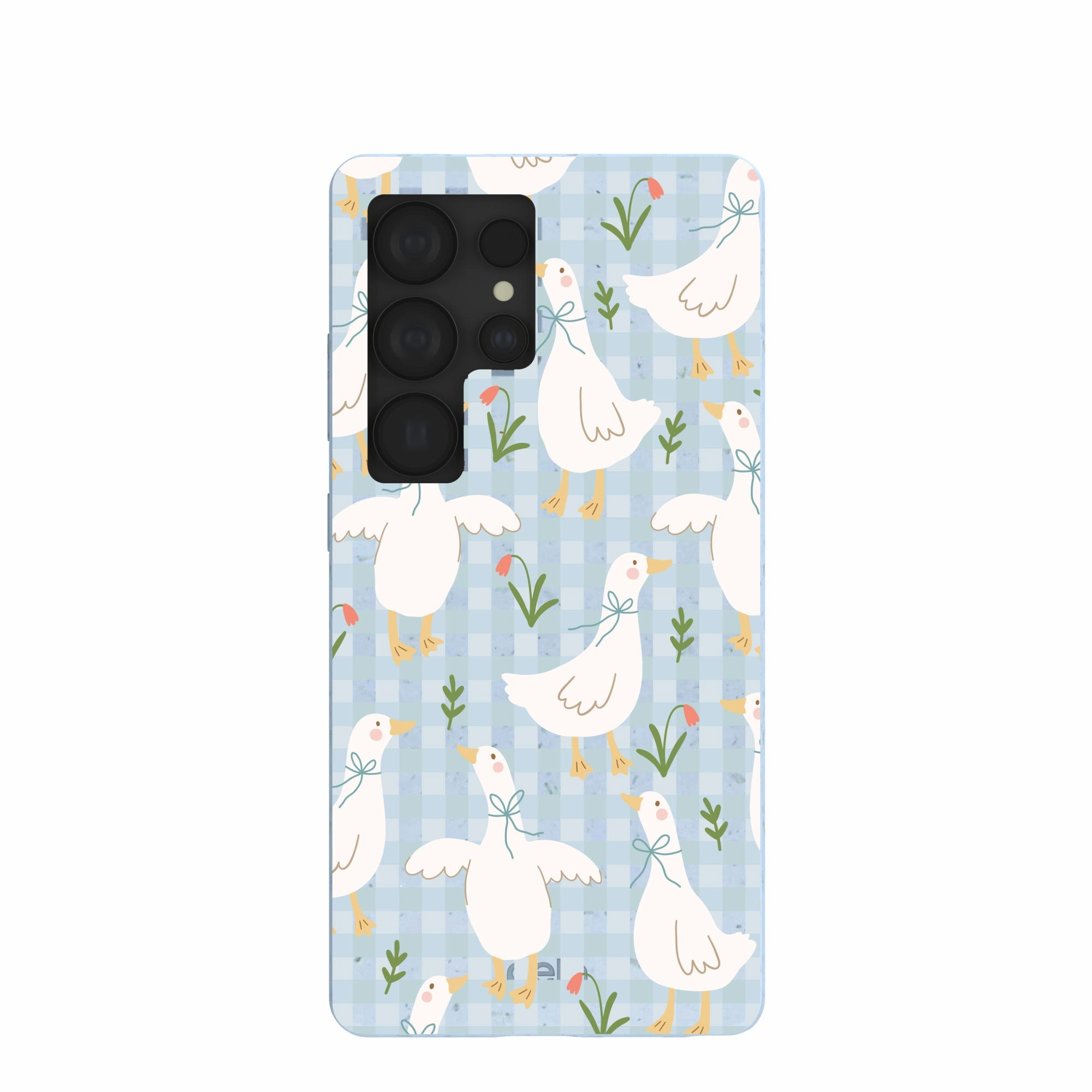 Powder Blue Blooming Quackers Samsung Galaxy S25 Ultra Case Hybrid Touch