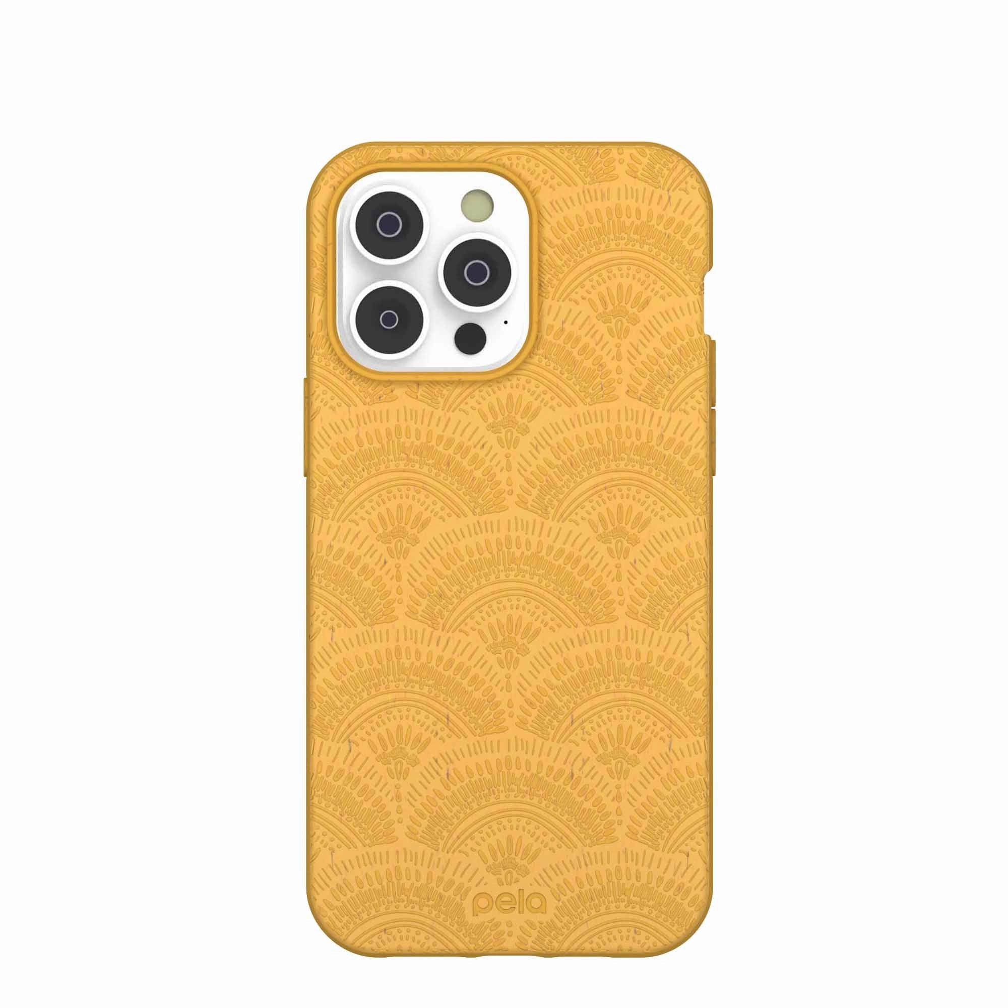 Durable Pattern Texture Honey Sunburst iPhone 14 Pro Max Case