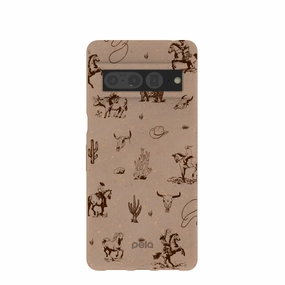 Smooth Texture Fashion Texture Chocolate Brown Wild Frontier Google Pixel 7 Pro Case