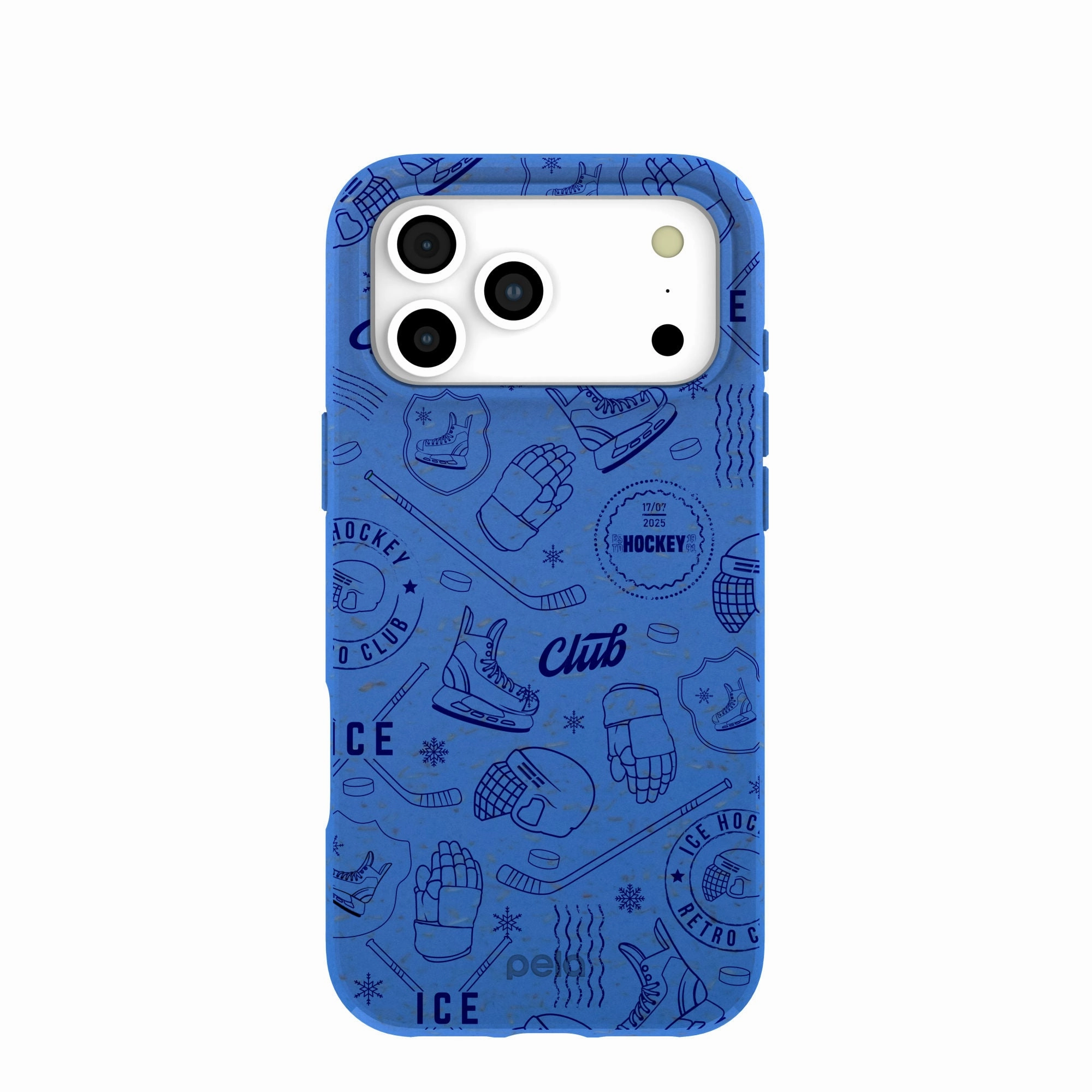 Fashion Accent Electric Blue Hockey Postage iPhone 17 Pro Max Case