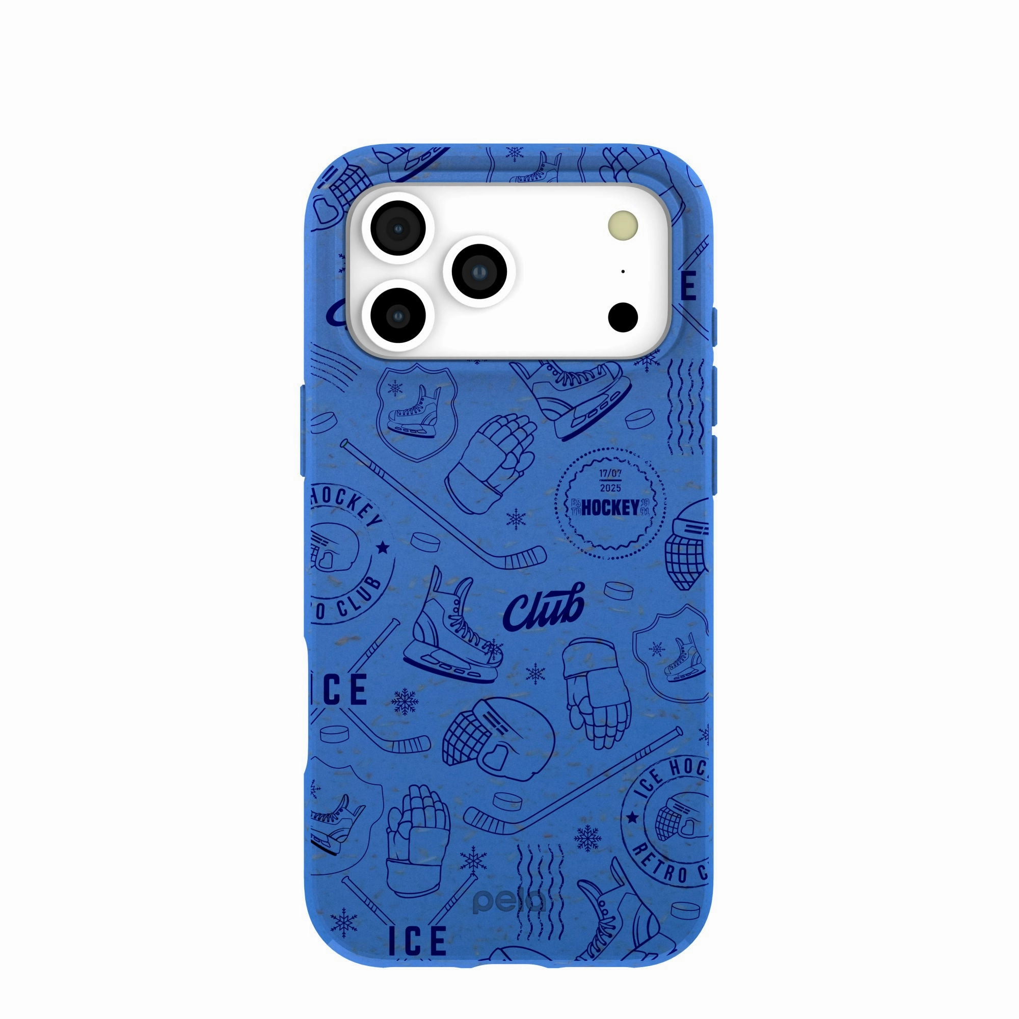 Electric Blue Hockey Postage iPhone 17 Pro Max Case Soft Edge Texture