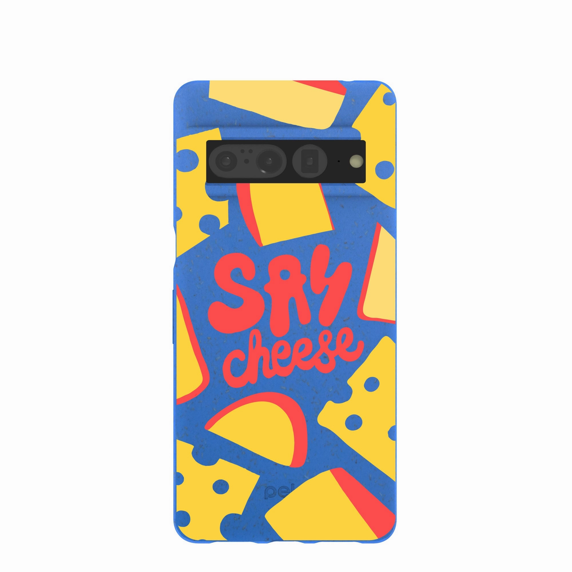 Electric Blue Say Cheese Google Pixel 7 Pro Case Flexible Feel Simple Finish