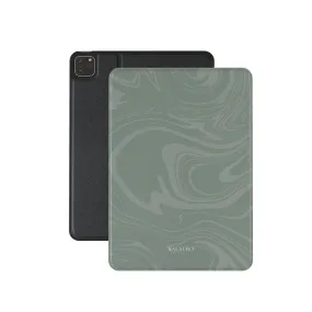 Light Green Swirl iPad Case Simple Style everyday slim folio
