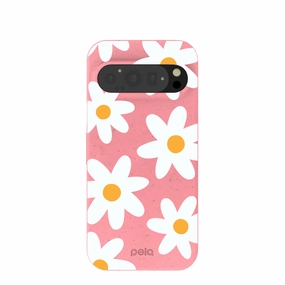 Youth Style Sleek Detail Bubblegum Pink Daisy Google Pixel 9/9 Pro Case