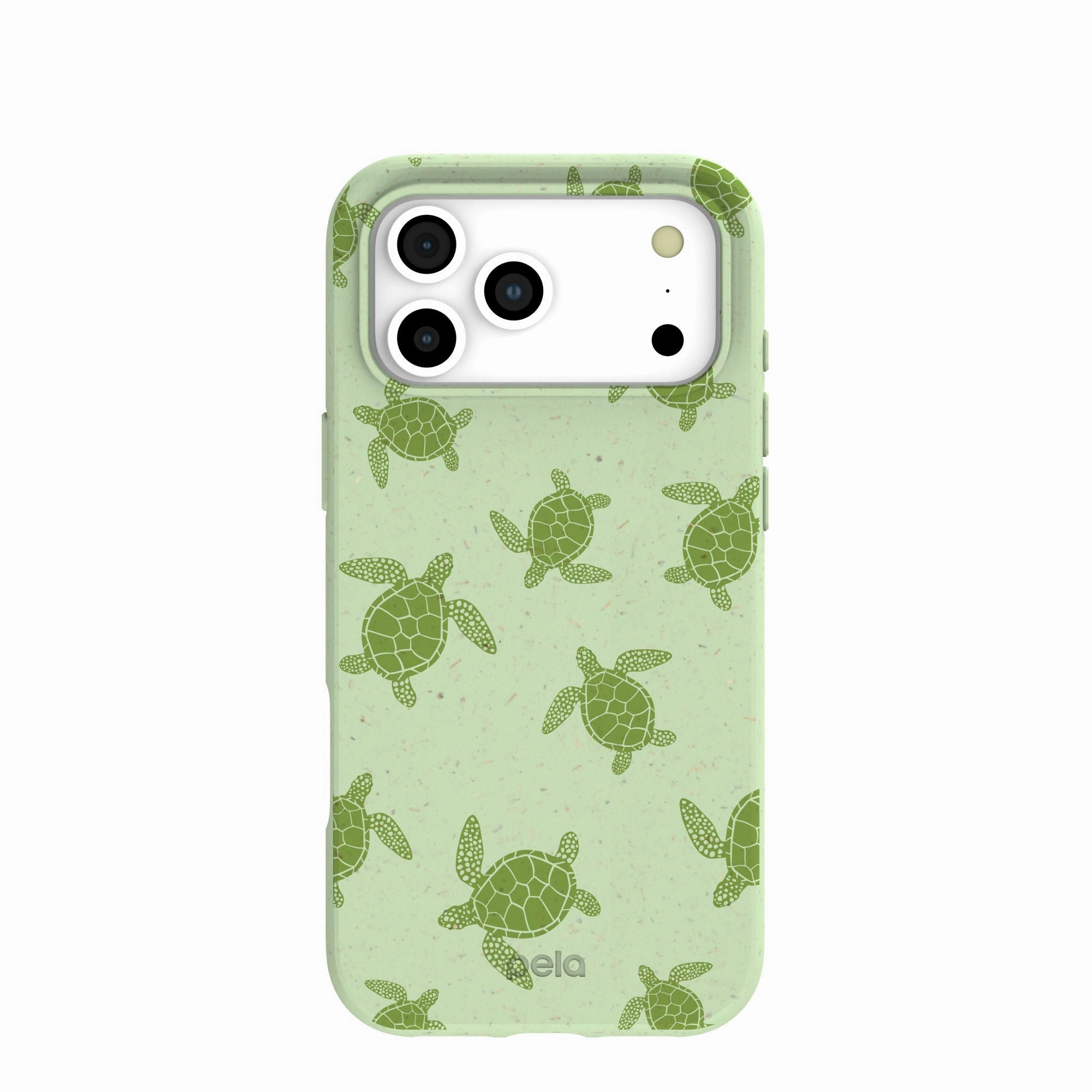 Sage Green Tiny Turtles iPhone 17 Pro Max Case Clear Finish