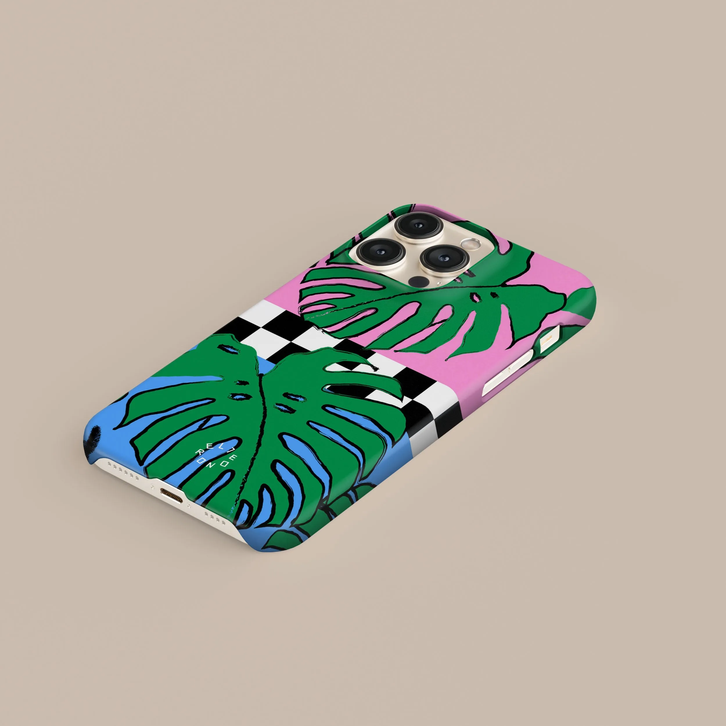 Rugged Texture Tropical Leaves Phone Case