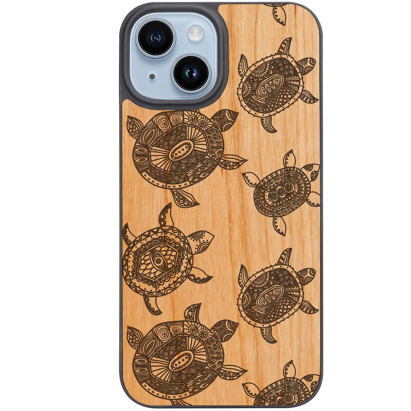 Elegant Texture Layer Durable Design Texture Turtle Pattern - Engraved Phone Case
