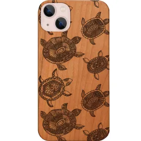 Smooth Pattern Design Smooth Look Turtle Pattern - Engraved Phone Case