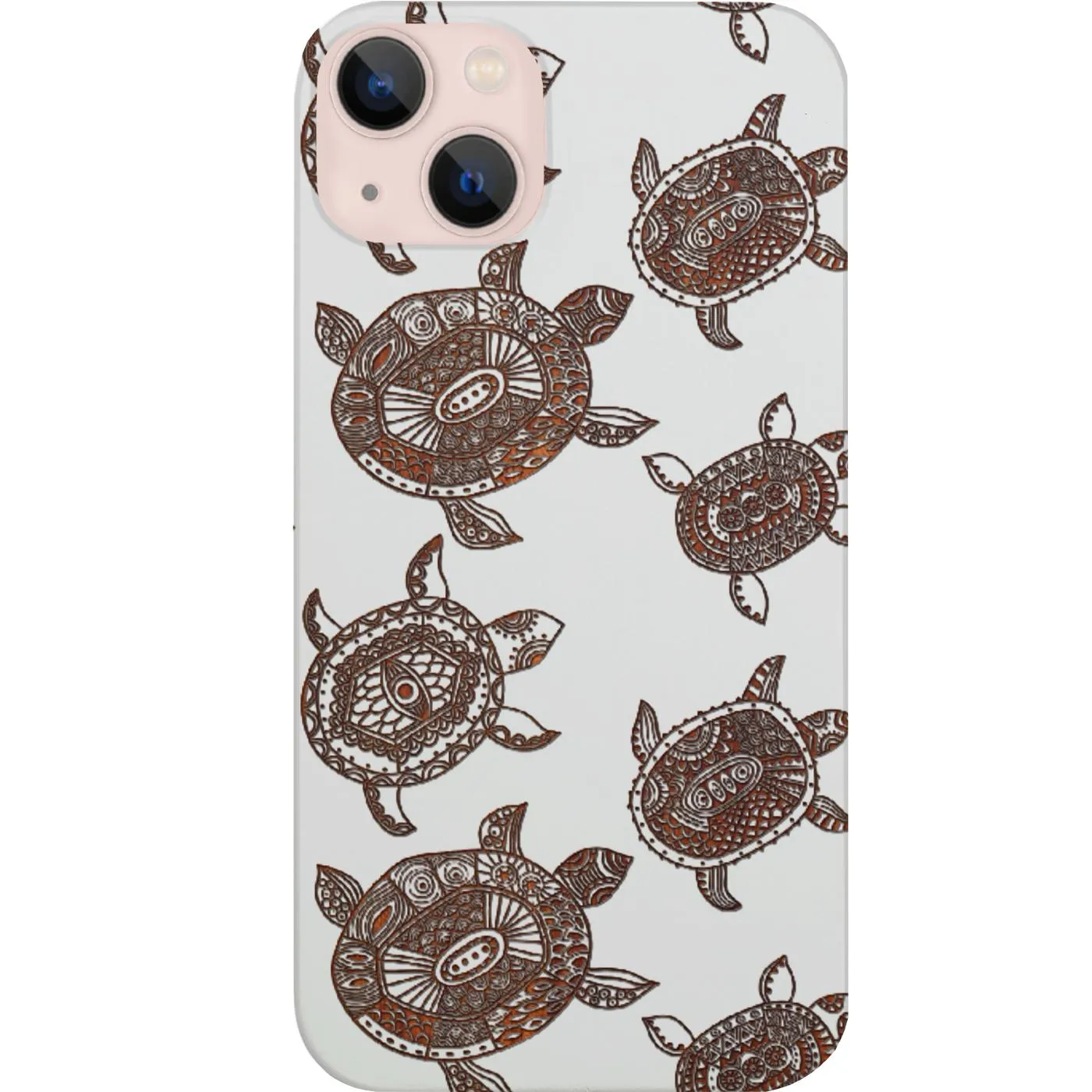 Durable Edge Turtle Pattern - Engraved Phone Case