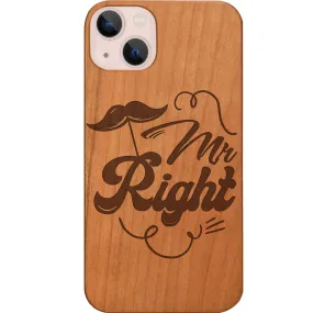 Scratch Barrier Comfort Shield Texture Mr Right - Engraved Phone Case