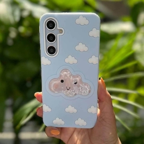 Premium Grip Happy Clouds Smile Phone Case - Samsung