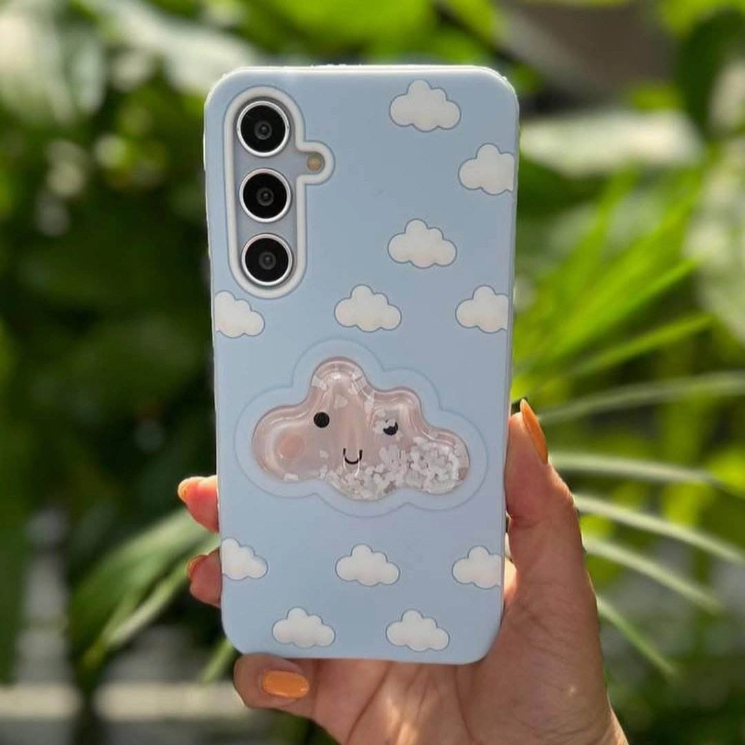 Premium Grip Happy Clouds Smile Phone Case - Samsung