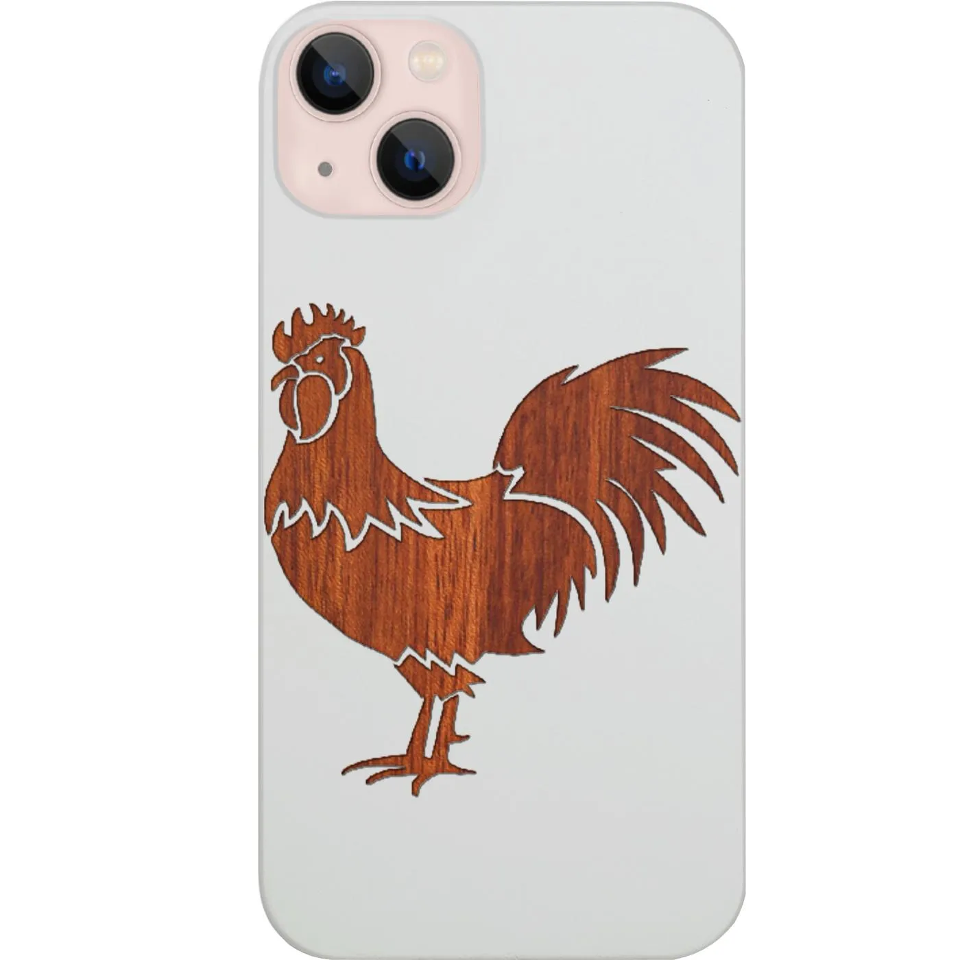 Eco Friendly Smooth Pattern Design Rooster - Engraved Phone Case