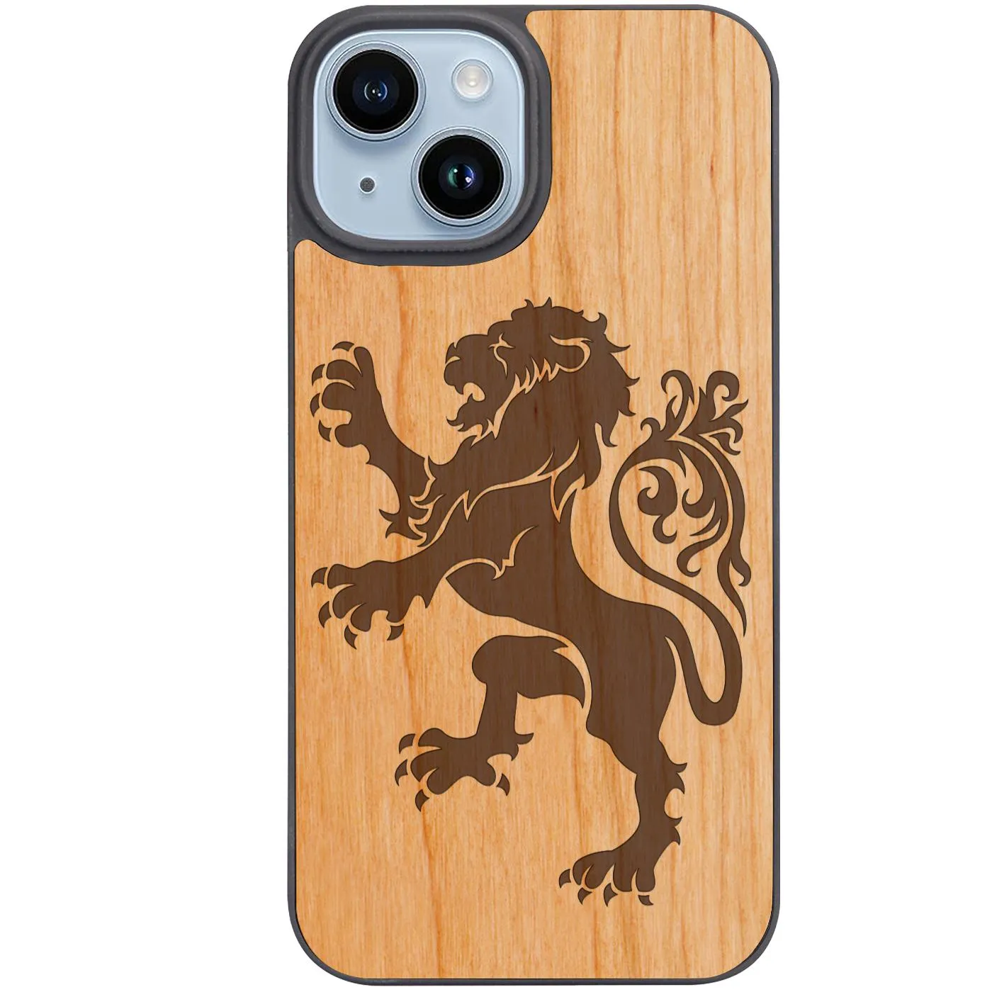 Carbon Fiber Royal Lion - Engraved Phone Case
