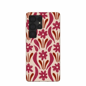 Seashell Flower Stack Samsung Galaxy S25 Ultra Case Shock Frame Matte Protection
