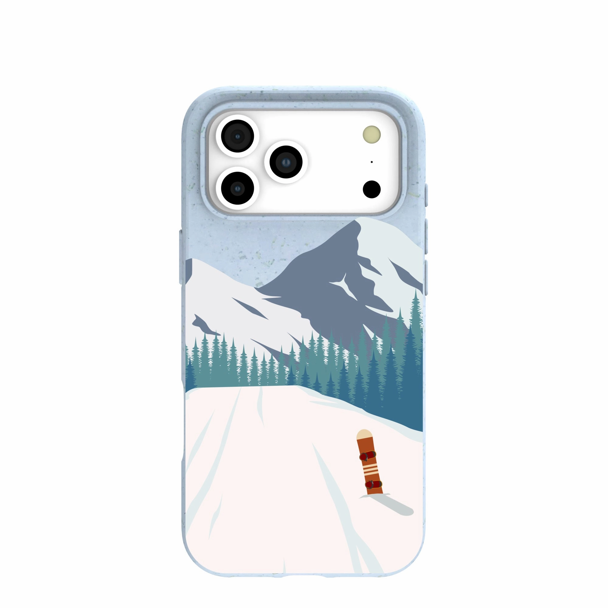 Glossy Texture Layer Powder Blue Shredding Peaks iPhone 17 Pro Max Case