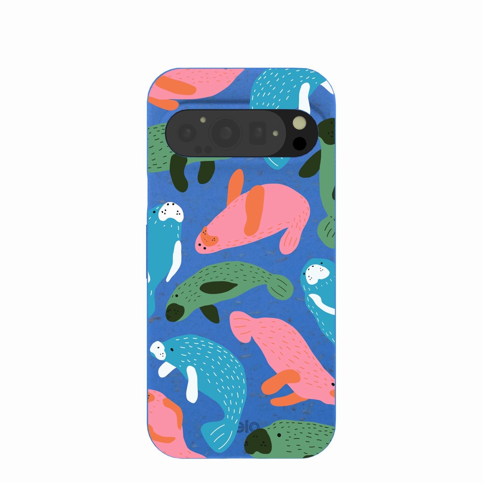 Electric Blue Sea Cows Google Pixel 9/9 Pro Case Daily Carry Compact Edge