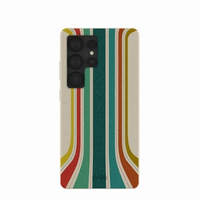 London Fog Retro Lines Samsung Galaxy S25 Ultra Case Soft Finish Layer Sleek Edge