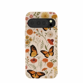Seashell Monarch Butterfly Google Pixel 10/10 Pro Case Classic Touch Everyday Look